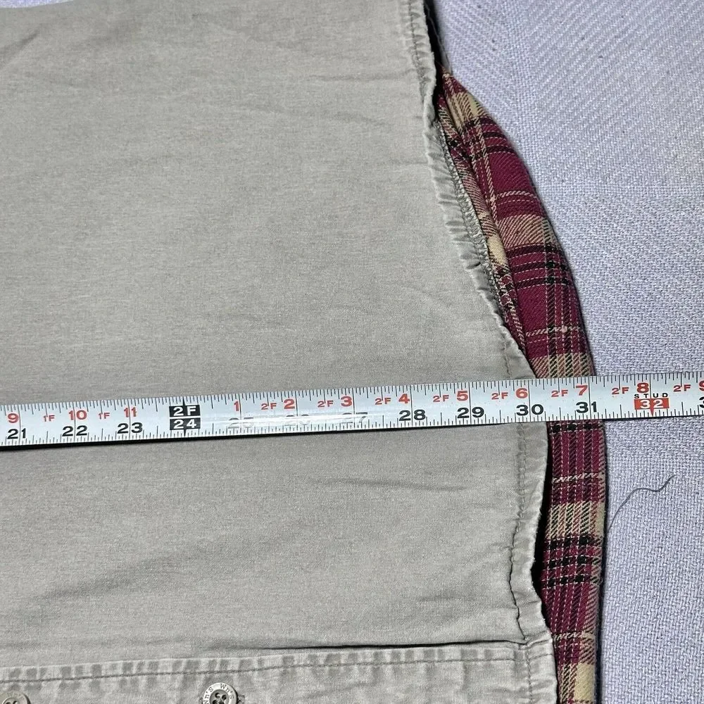 Work‎ n' Sport Blue Gray Denim Flannel Lined Workwear Button Shirt 2XL Lot of 2